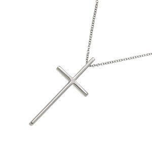 TIFFANY Co. Cross Necklace 18K White Gold 750 90286501